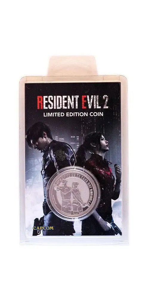 Resident Evil 2 Sammelmünze Leon & Claire Silver Edition