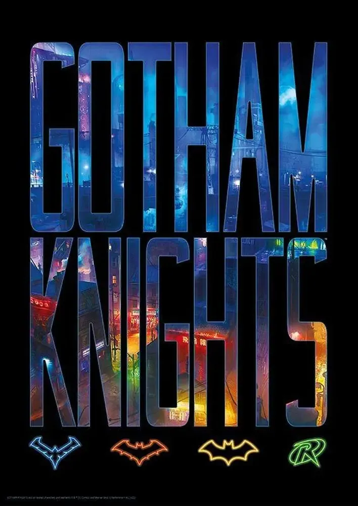 DC Comics Kunstdruck Gotham Knights Logo Limited Edition 42 x 30 cm