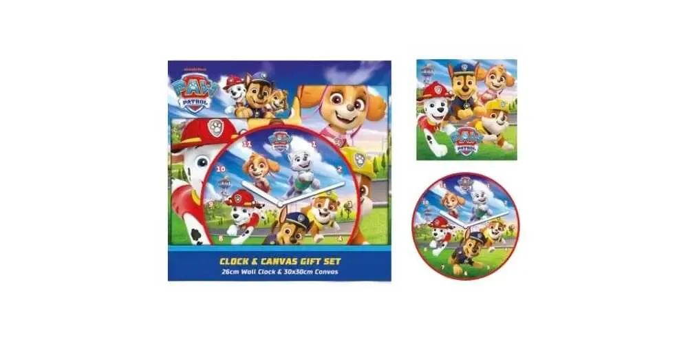 Paw Patrol Geschenkset Uhr & Leinwand Display (6)