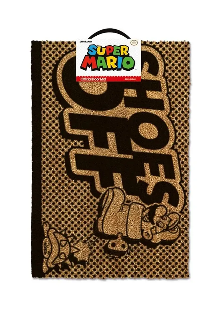 Super Mario Fußmatte Shoes Off Black 40 x 60 cm