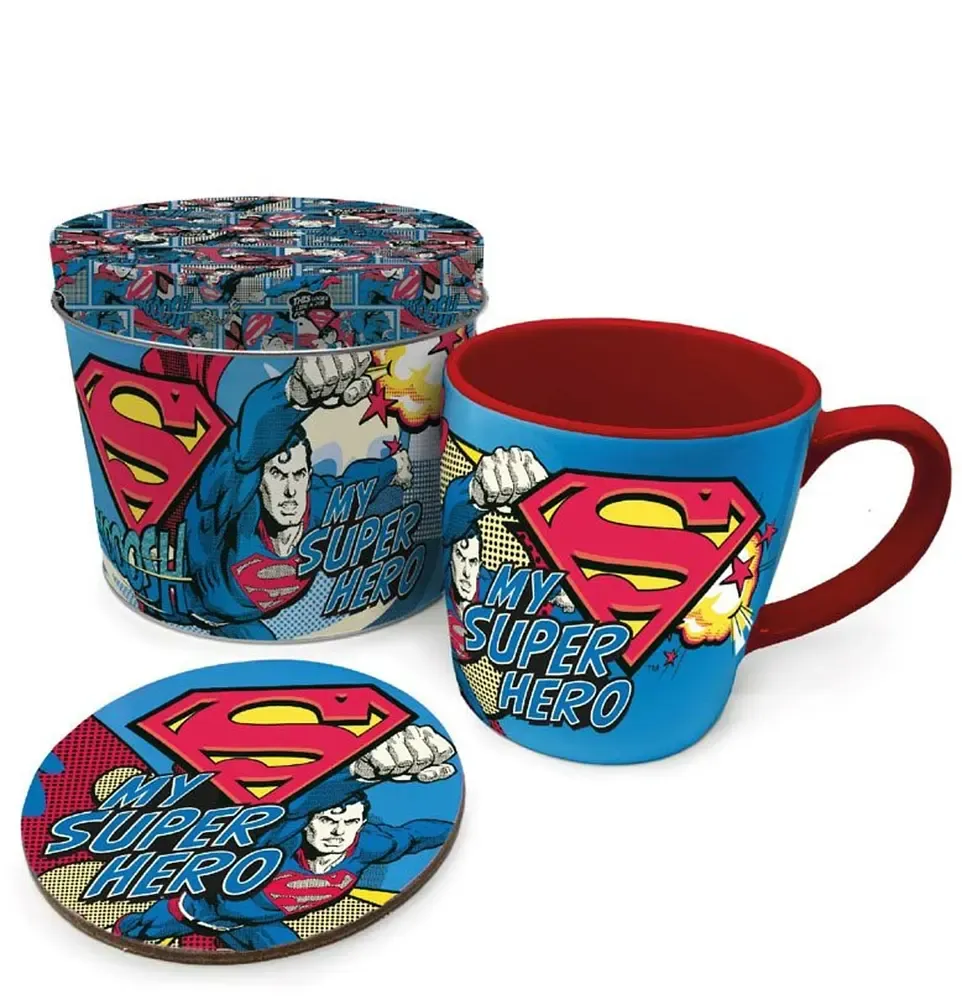 Superman Tasse mit Untersetzer My Super Hero