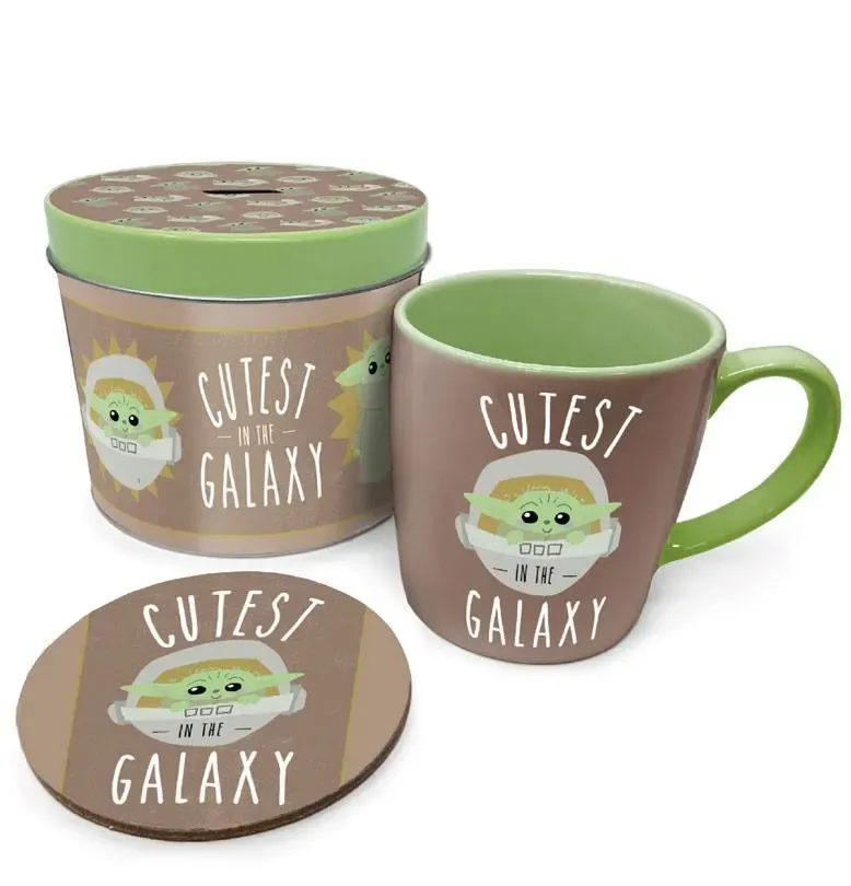 Star Wars The Mandalorian Tasse mit Untersetzer Cutest in the Galaxy