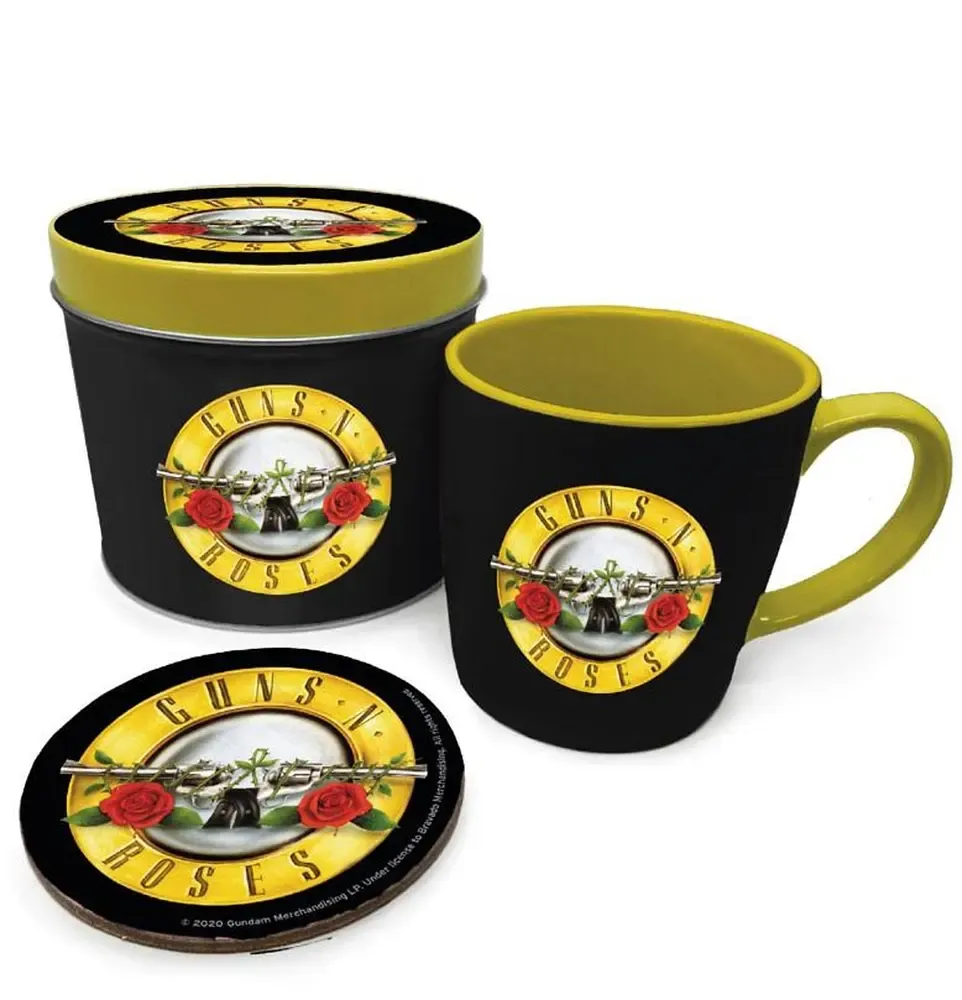 Guns N' Roses Tasse mit Untersetzer Bullet Logo