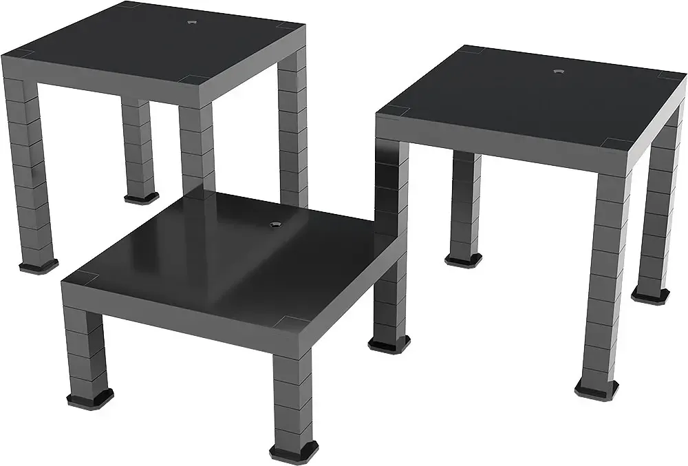 The Simple Stand Figurenständer 3er-Pack Build-On Type (Black)