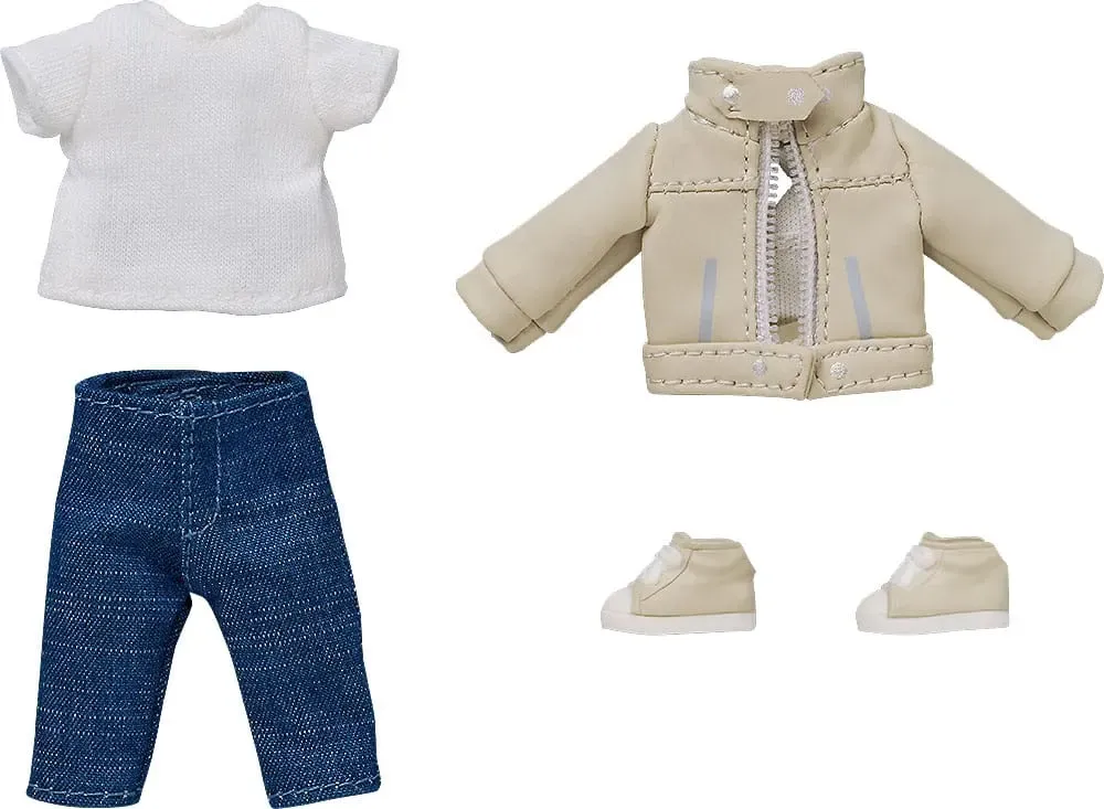 Nendoroid Doll Zubehör-Set Actionfiguren Outfit Set: Leather Jacket (Ivory)