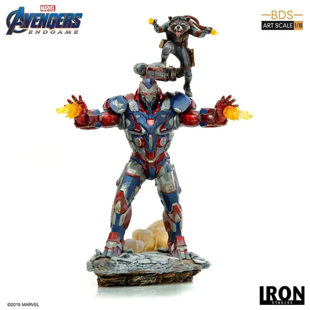 Avengers: Endgame Iron Patriot & Rocket BDS Art Scale Statue 28 cm
