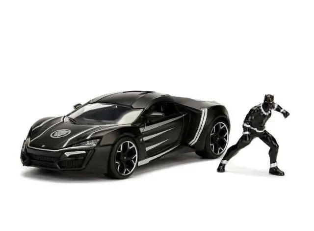 Marvel Diecast Modell 1/24 Black Panther & 2017 Lykan Hypersport