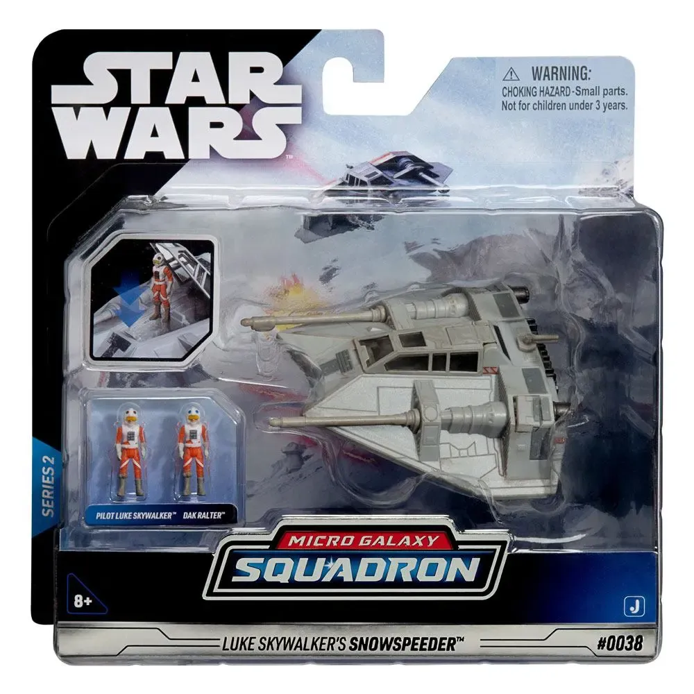 Star Wars Micro Galaxy Squadron Fahrzeug mit Figur Luke Skywalker`s Snowspeeder 12 cm