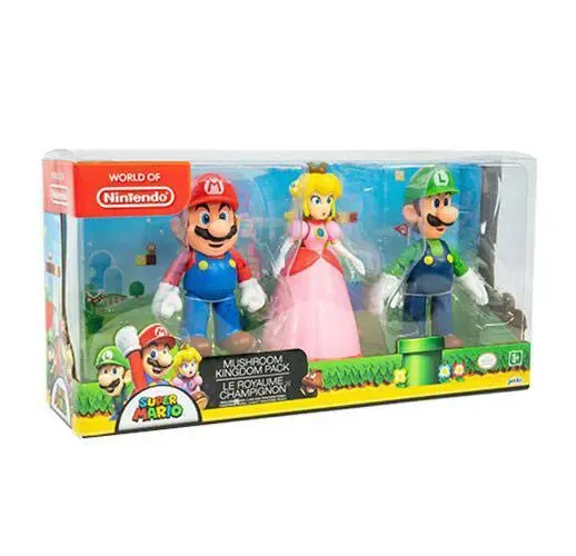 Mario Princess Luigi Pilzkönigreich 3er-Pack Actionfiguren 10 cm