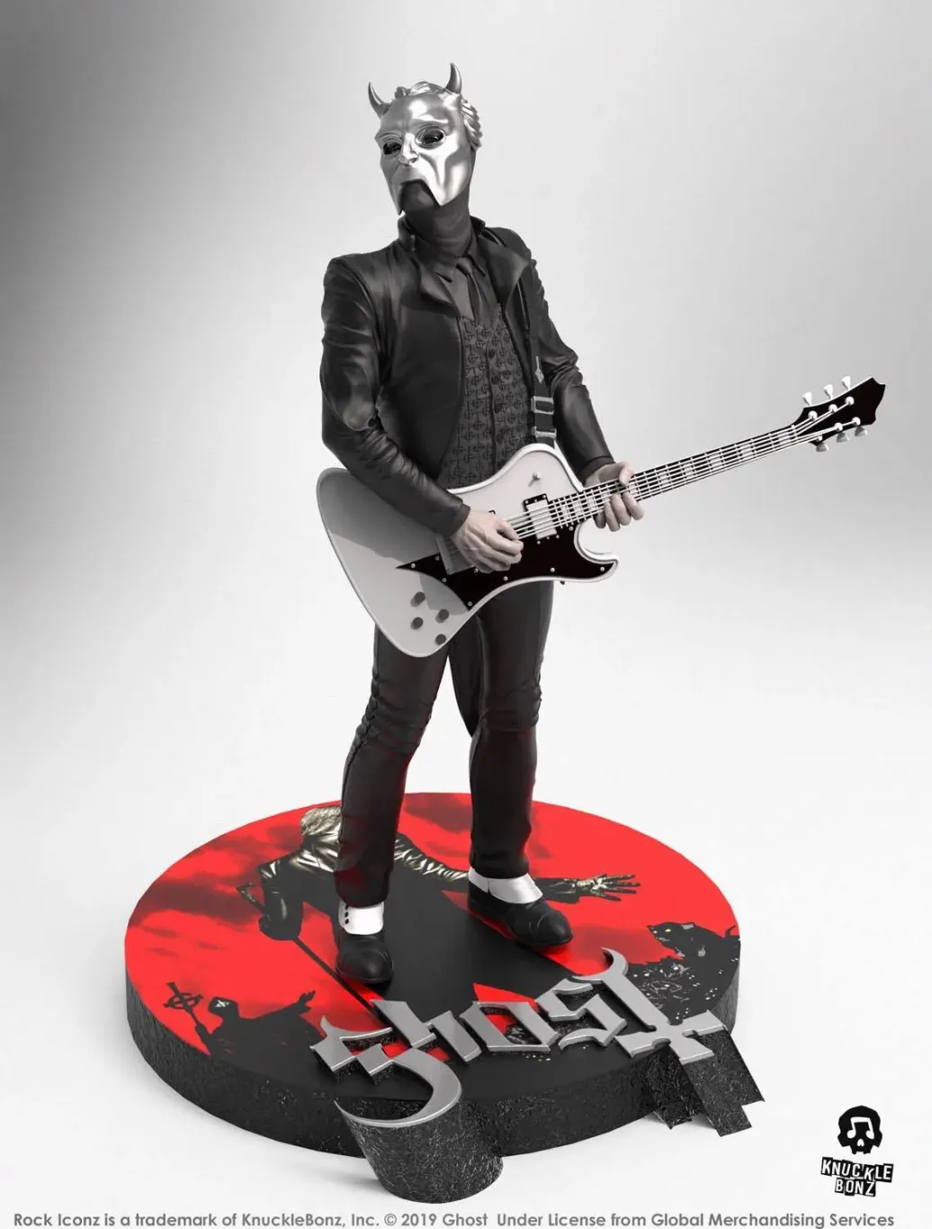 Ghost Nameless Ghoul Rock Iconz Statue White Guitar 22 cm Limited Edition