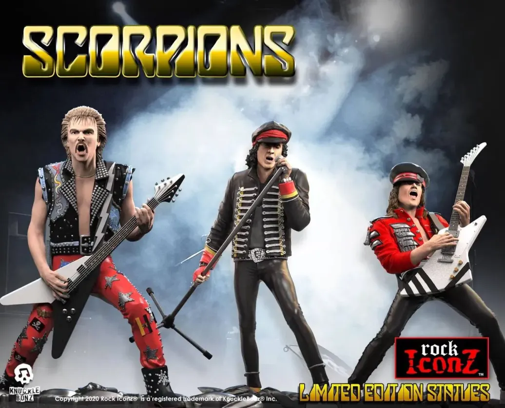 Scorpions 3er-Pack Rock Iconz Statuen 23 cm Limited Edition