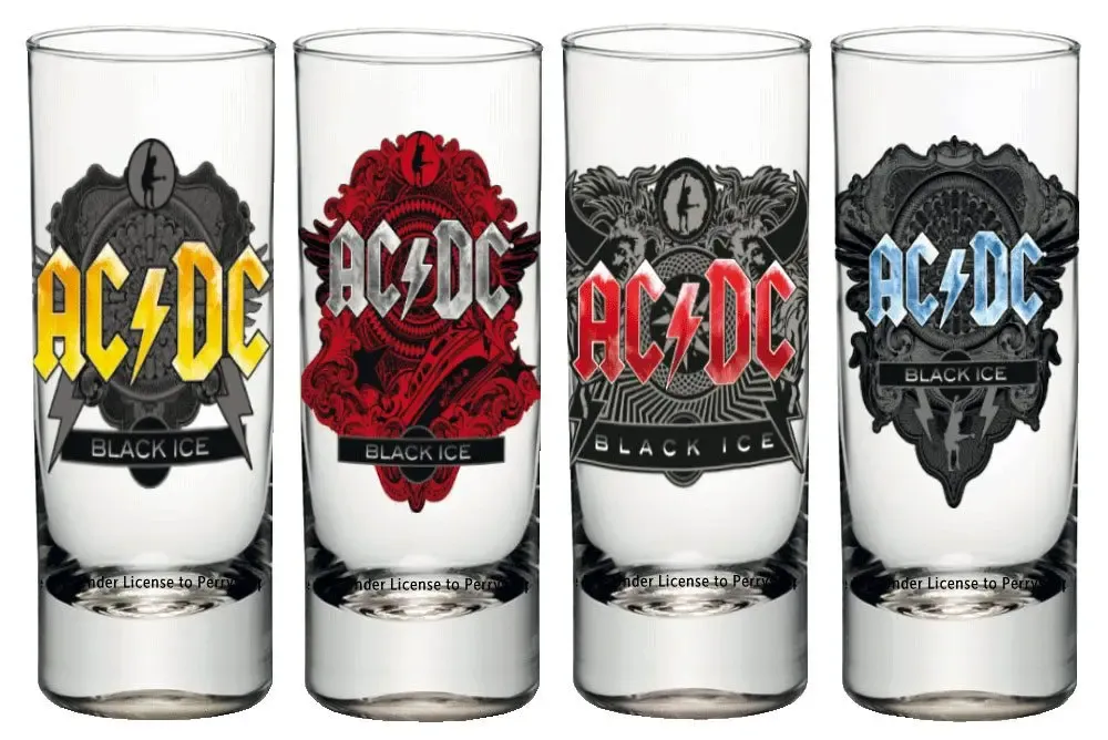 AC/DC Schnapsgläser 4er-Pack Black Ice