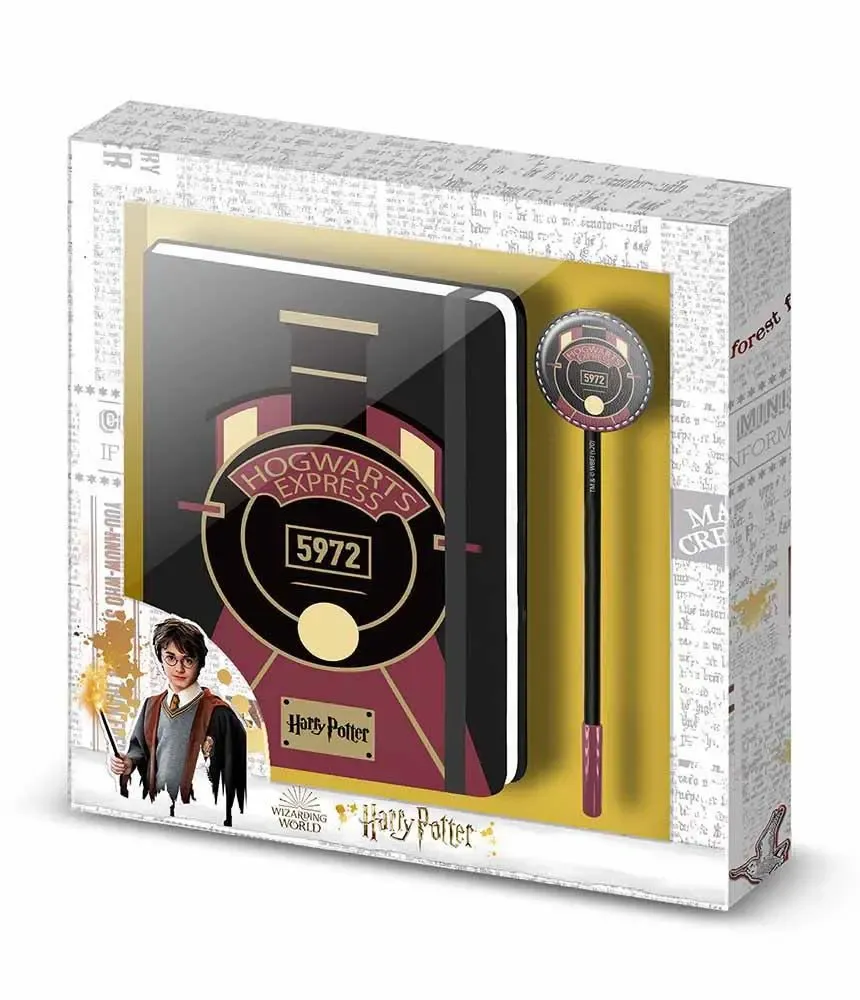 Harry Potter Notizbuch mit Kugelschreiber Geschenk-Set Hogwarts Express