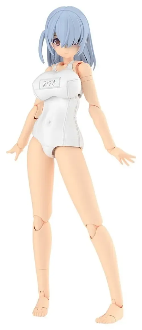 Frame Arms Girl Plastic Model Kit Mizuki School Swimsuits White Ver. 16 cm