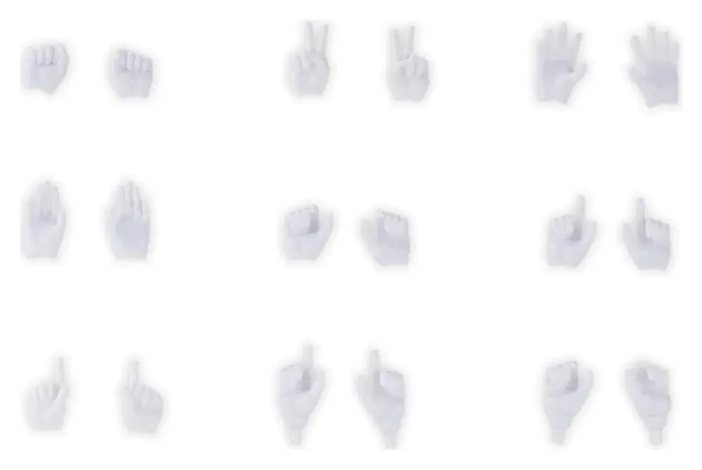 Megami Device M.S.G. Zubehör-Set für Plastic Model Kits 1/1 09 Hand Set Skin Color White
