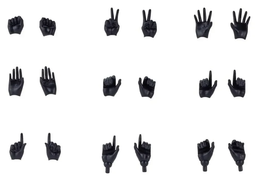 Megami Device M.S.G. Zubehör-Set für Plastic Model Kits 1/1 09 Hand Set Skin Color Black