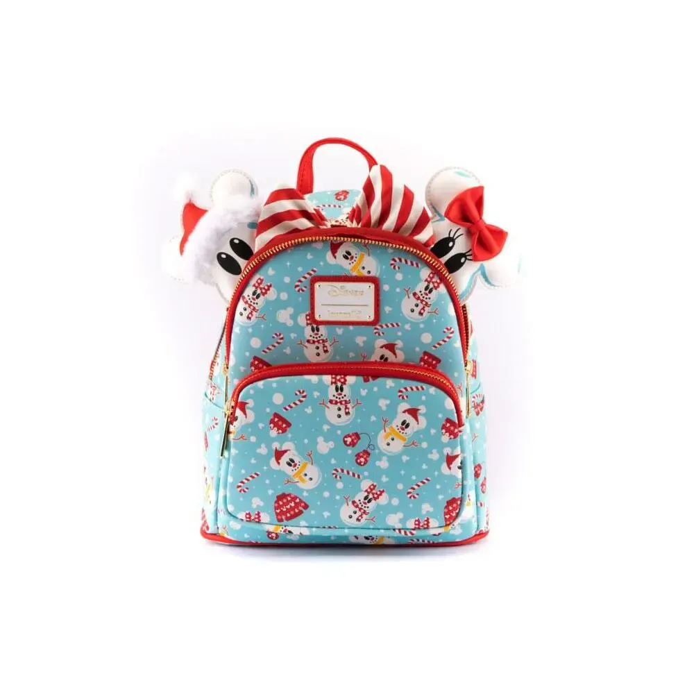 Disney by Loungefly Rucksack & Haarreif Set Minnie & Mickey Snowman AOP