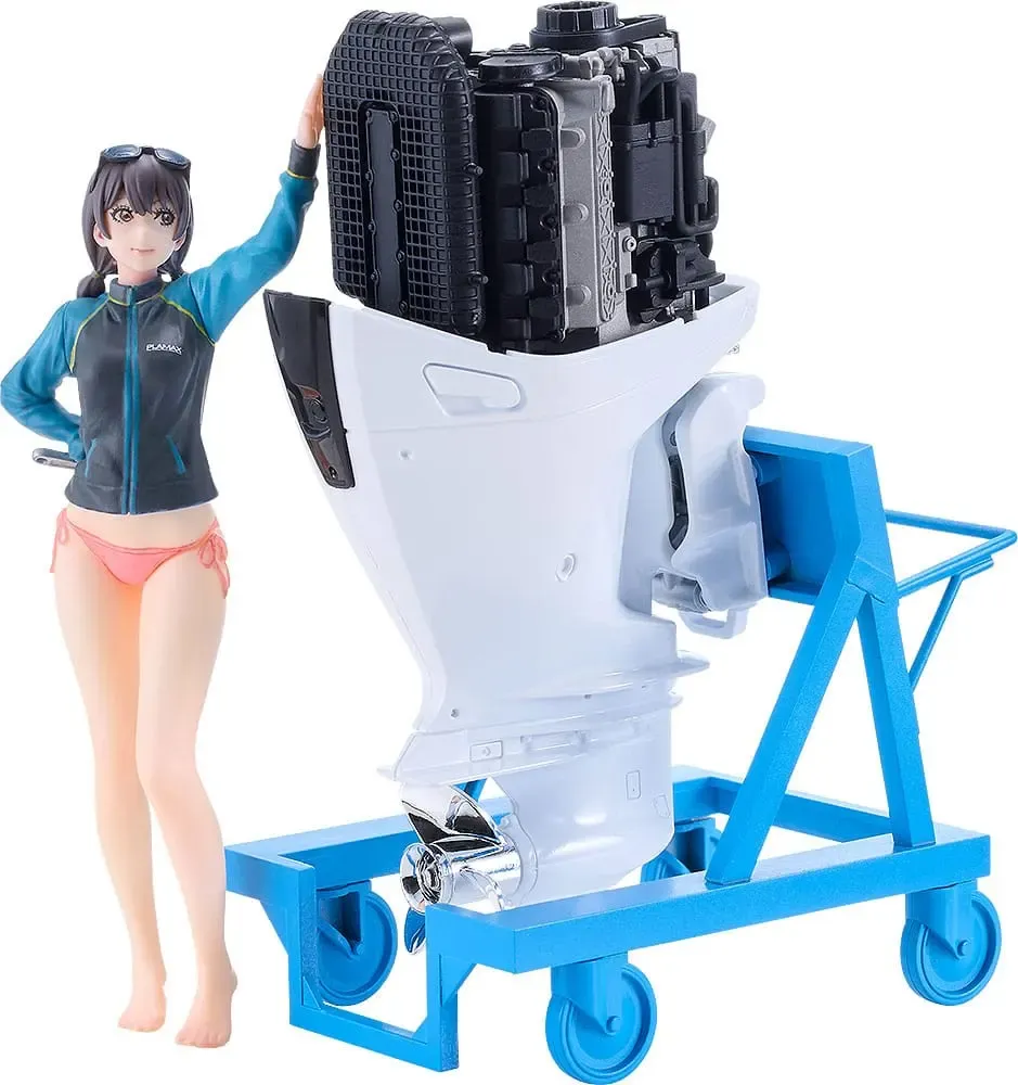 Original Character PLAMAX Plastic Model Kit MF-97 minimum factory Minori with Honda BF350 Grand Prix White 10 cm 