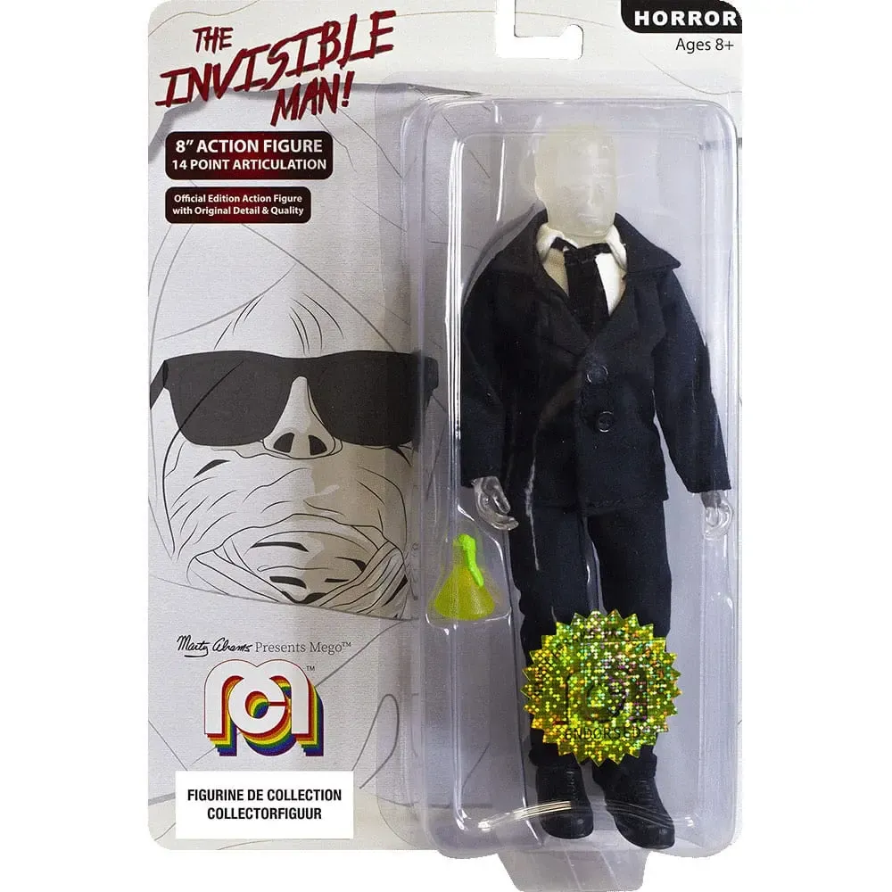 Universal Monsters Actionfigur Der Unsichtbare im Anzug 20 cm