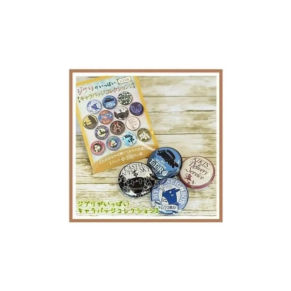 Studio Ghibli Ansteck-Buttons Name Tags Beige 3 cm Blind Box Sortiment (14) 