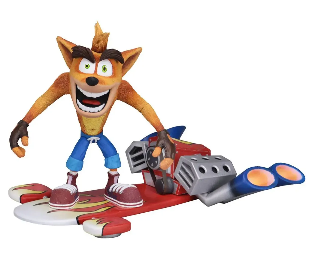 Crash Bandicoot Actionfigur Deluxe Hoverboard Crash Bandicoot 14 cm