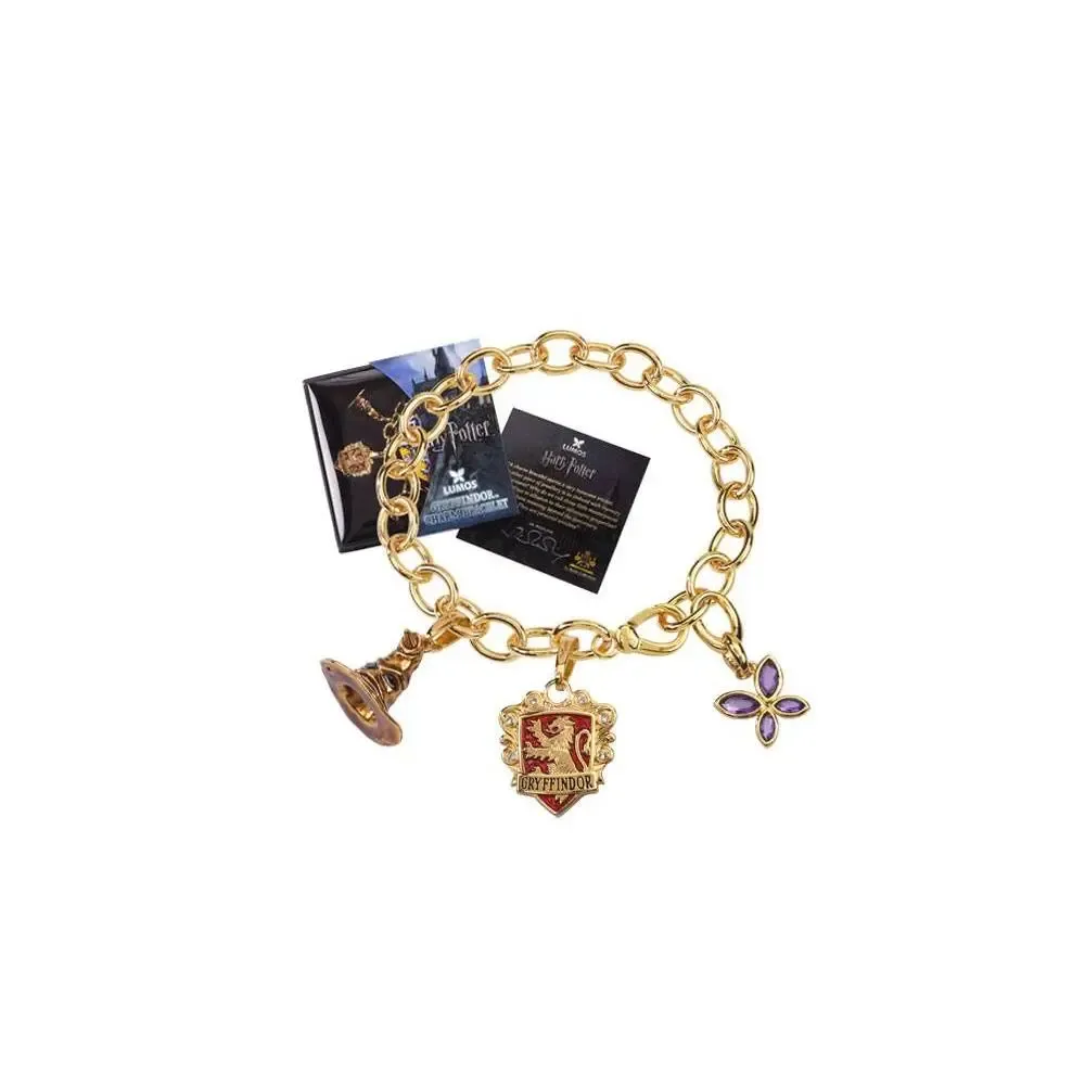 Harry Potter Bettelarmband Lumos Gryffindor (vergoldet)