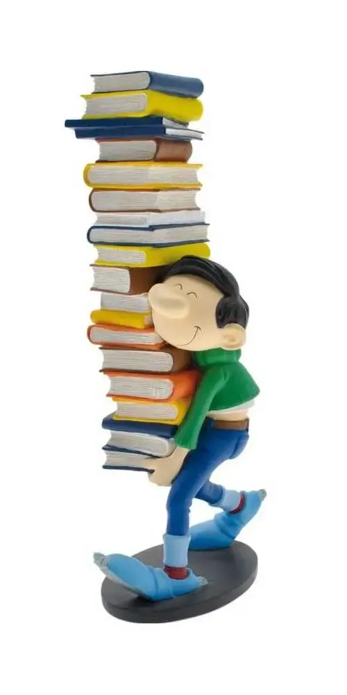 Gaston: Gaston Holding a Pile of Books 26 cm Statue