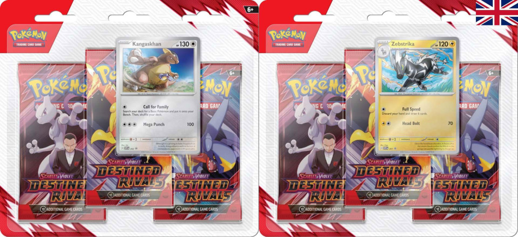 Pokémon TCG Scarlet & Violet 10 Blister Booster Destined Rivals 3er-Pack *Englische Version* Set (2)