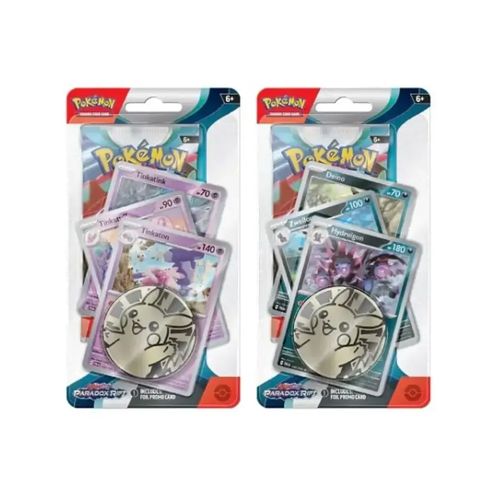 Pokémon TCG Scarlet & Violet: Paradox Rift Premium Checklane Blister Display (16) *Englische Version*