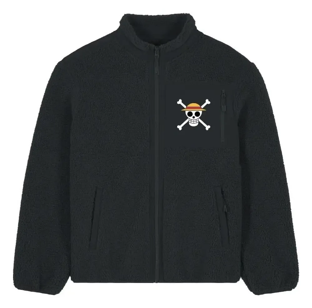 One Piece Sherpa Jacke Logo 