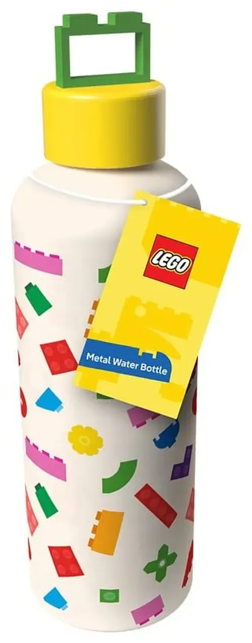 Lego Metall Trinkflasche mit geformtem Deckel
