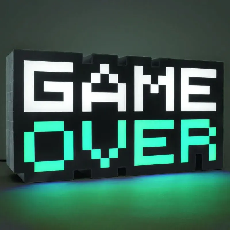8-BIT Lampe Game Over Leuchte 30 cm