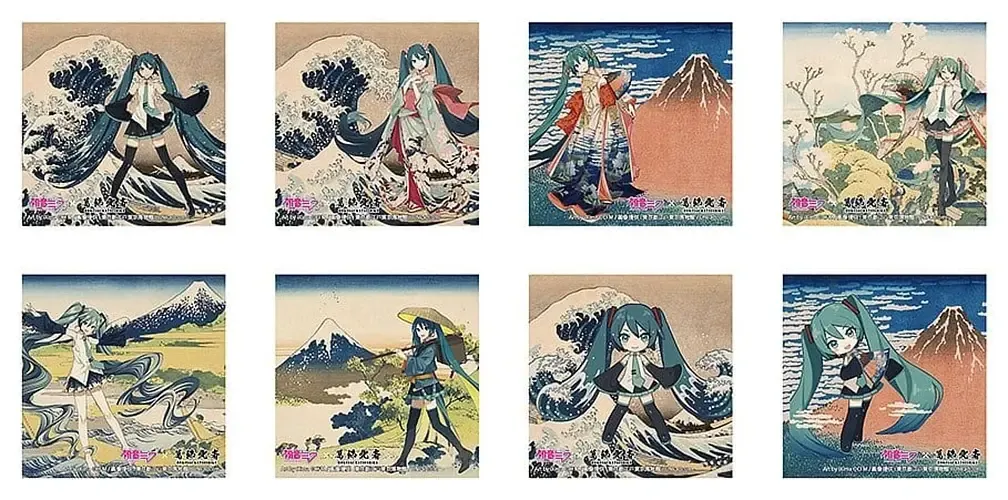 Hatsune Miku x Katsushika Hokusai iXima Sticker A/B/C/D/E/F/G/H