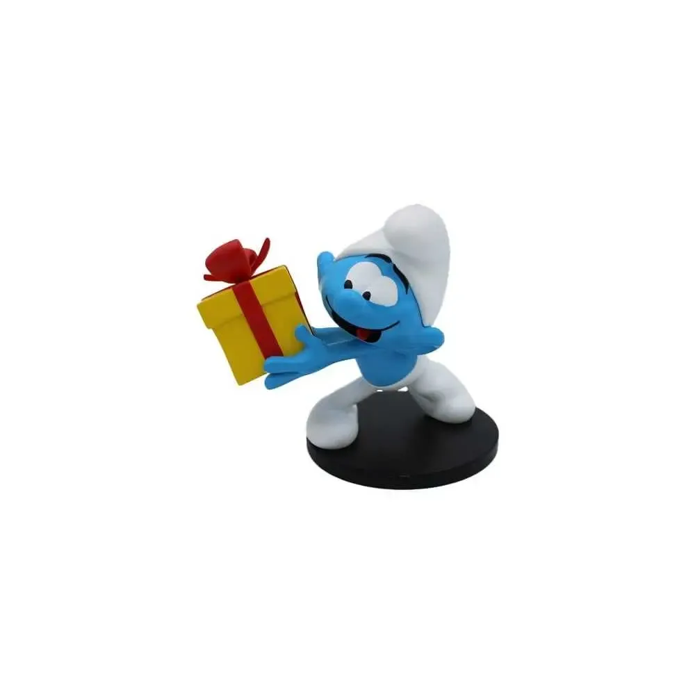 Die Schlümpfe Statue Jokey-Schlumpf mit Geschenk 10 cm