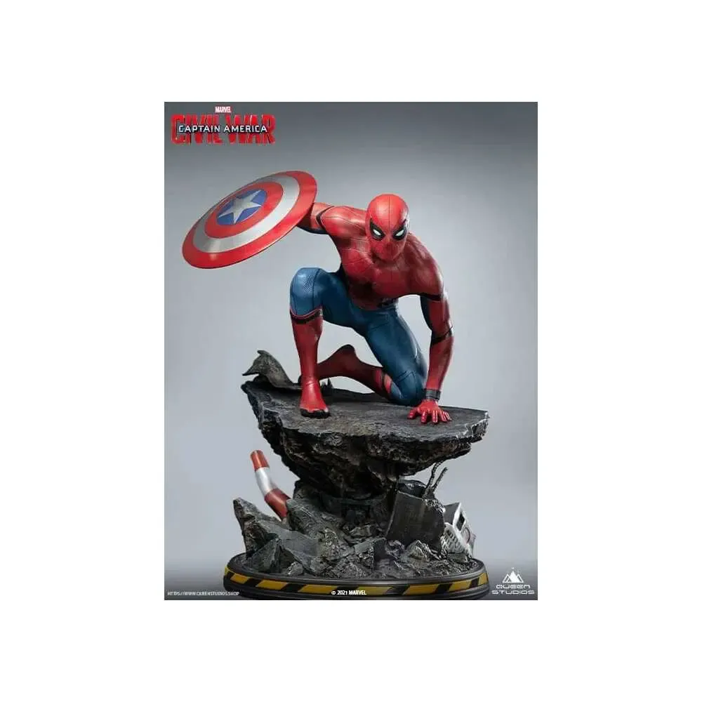 Captain America Civil War 1/4 Statue Spider-Man Captain America Premium Version 40 cm