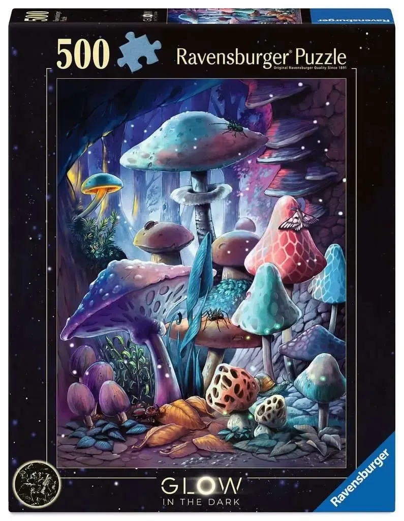 Ravensburger Glow-in-the-Dark Puzzle Pilze im Mondschein (500 Teile)
