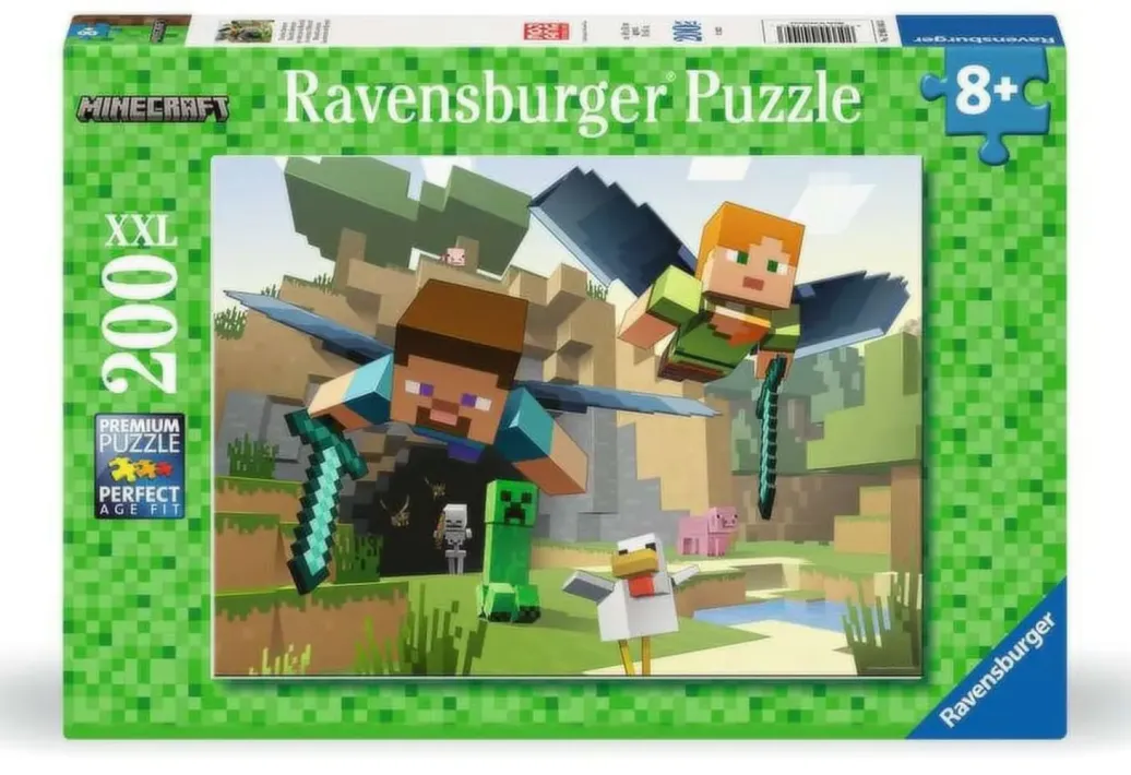 Minecraft Kinderpuzzle XXL Tierische Abenteuer (200 Teile)