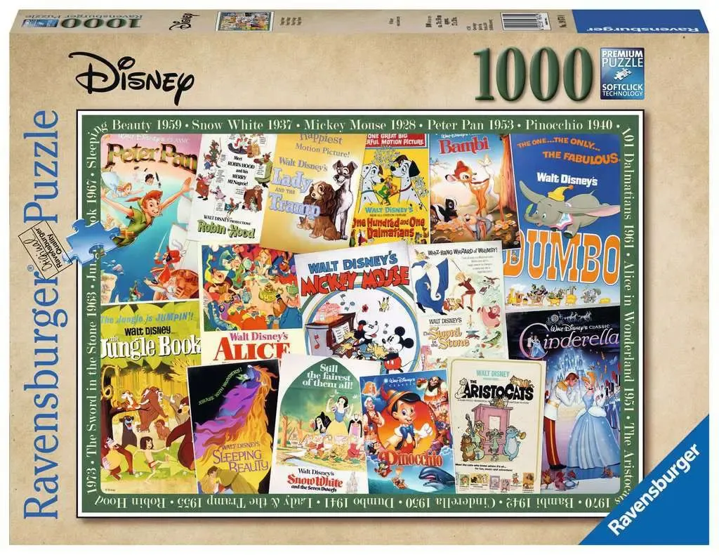 Disney Puzzle Vintage Movie Poster (1000 Teile)