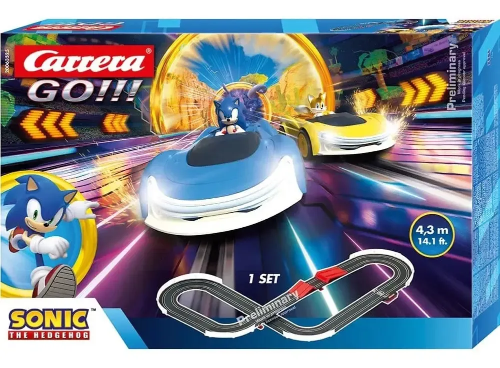 Sonic the Hedgehog Carrera GO!!! Autorennbahn Set (BO) Sonic Racing CrossWorlds