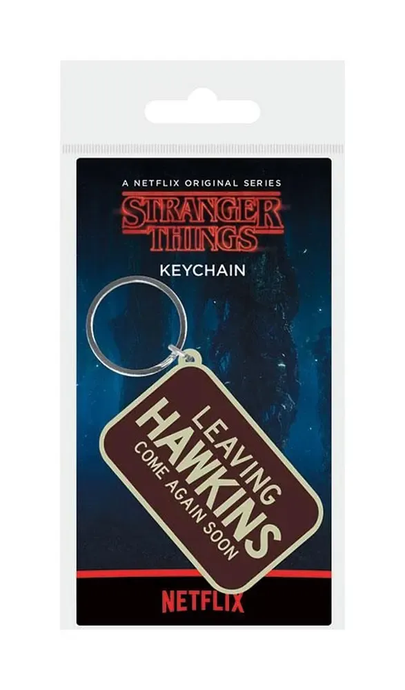 Stranger Things Gummi-Schlüsselanhänger Leaving Hawkings 6 cm