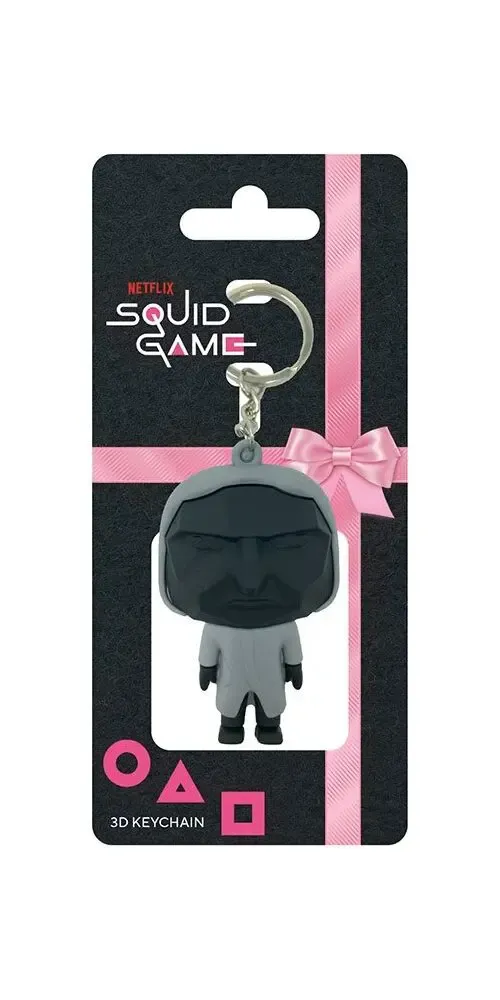 Squid Game 3D Gummi-Schlüsselanhänger Mask Man 6 cm