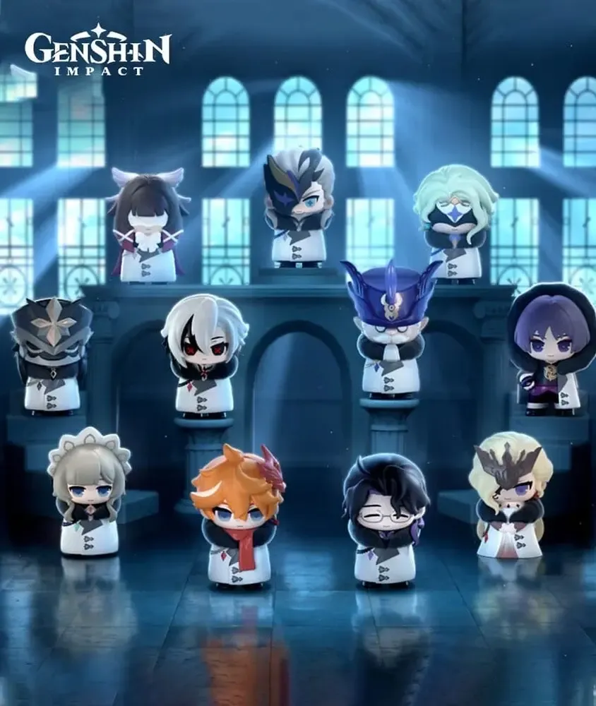 Genshin Impact Minifiguren Fatui Harbingers Chibi Design 7 cm Blind Box Display (9) 