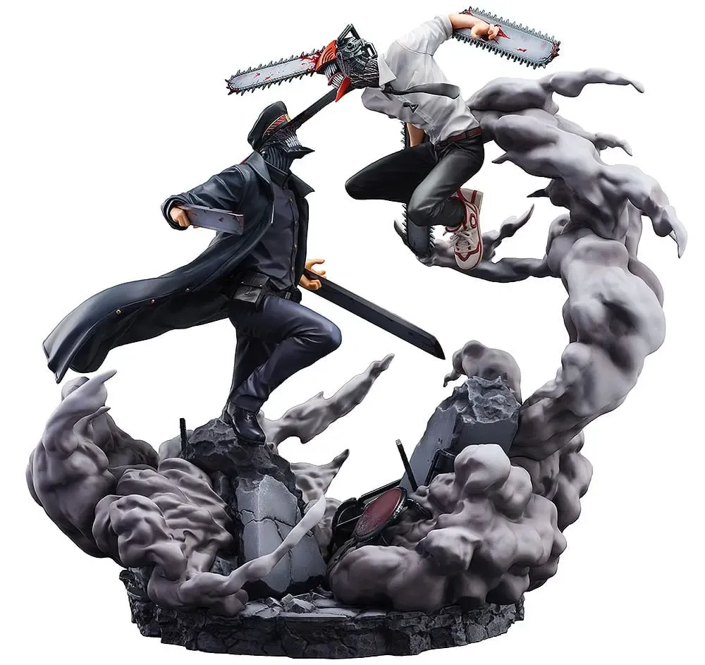 Chainsaw Man Statue Super Situation Figure Chainsaw Man vs. Samurai Sword 26 cm