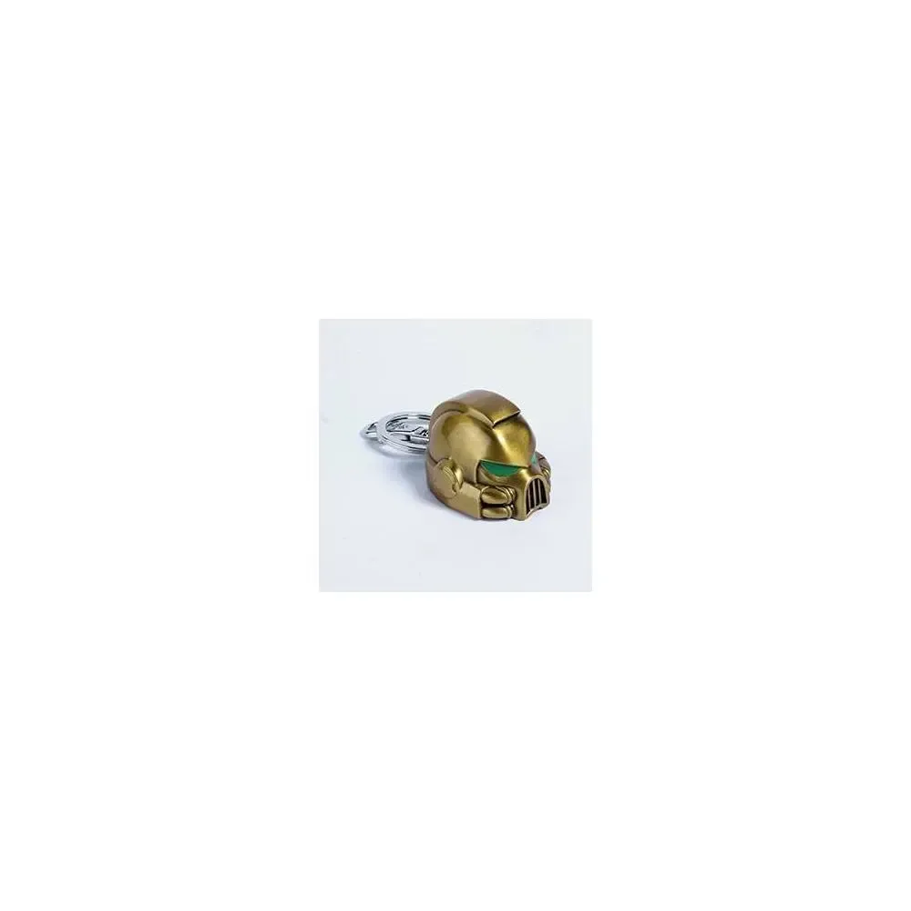 Warhammer 40K Metall-Schlüsselanhänger Space Marine MKVII Helmet Gold