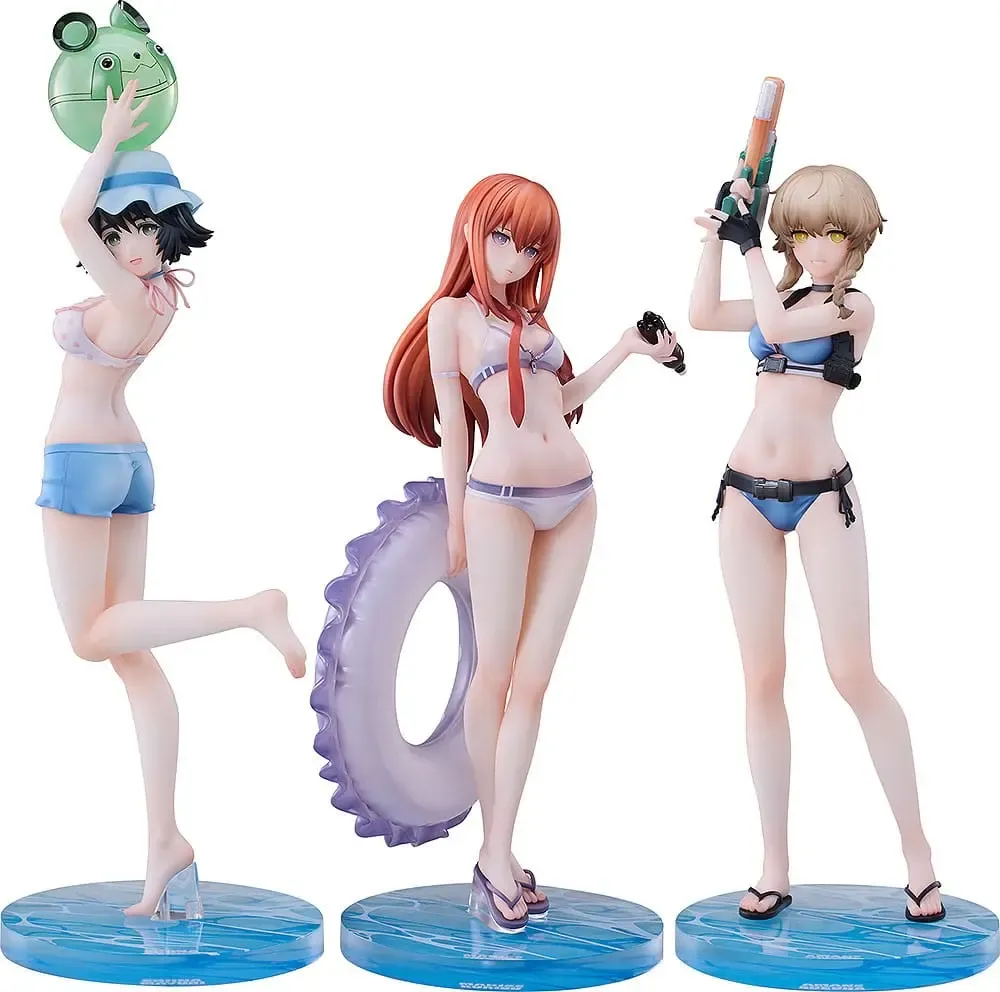 Steins Gate PVC Statuen 3er-Set 1/7 Suzuha Amane, Kurisu Makise, Mayuri Shiina Swimsuit Ver.