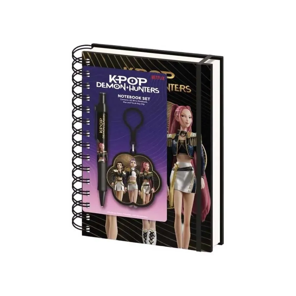 KPop Demon Hunters Notizbuch mit Stift & Anhänger Golden Display (10)