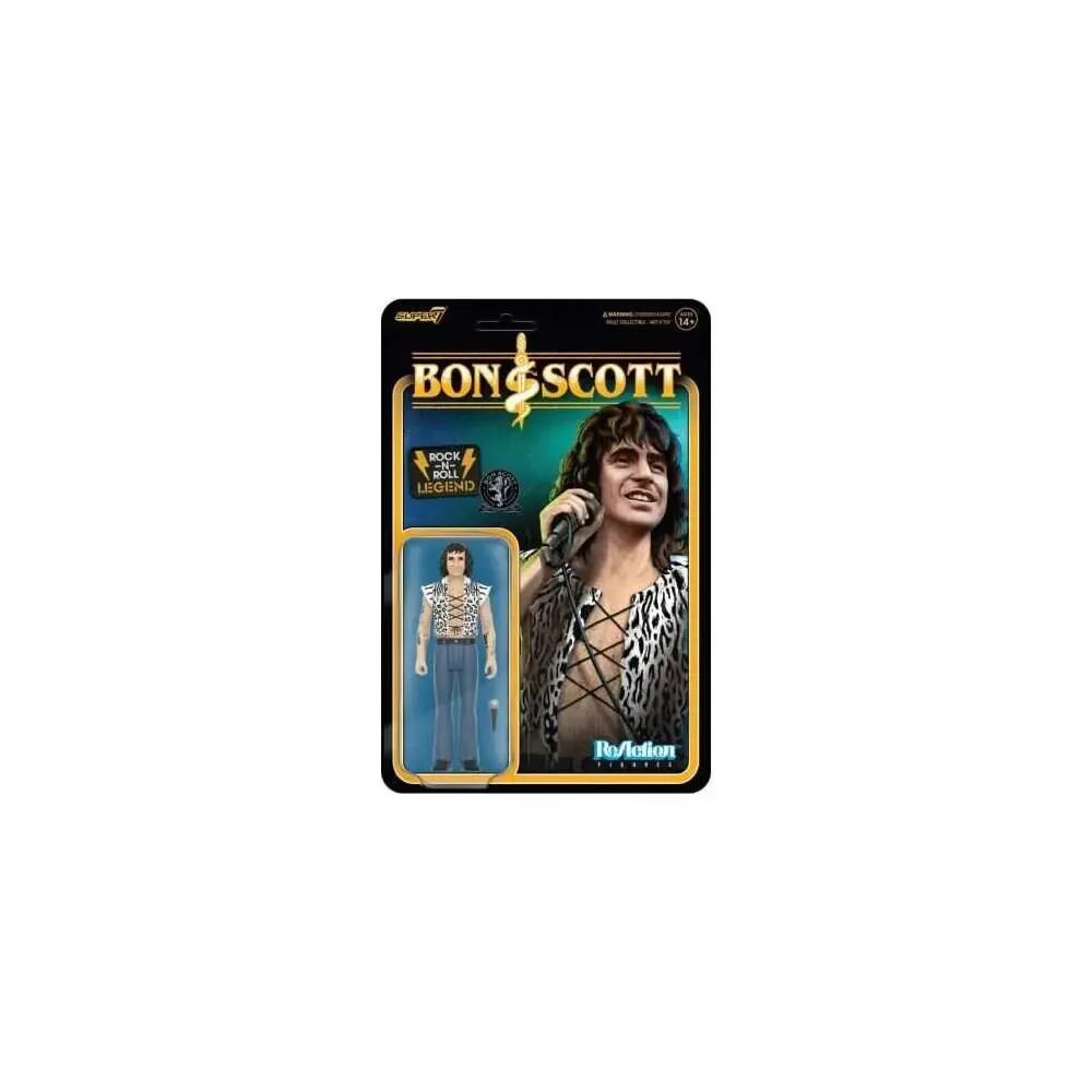 Bon Scott ReAction Actionfigur Wave 02 Bon Scott (Leopard Print) 10 cm