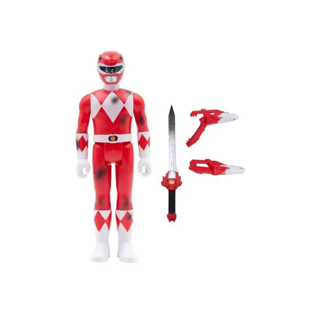 Mighty Morphin Power Rangers ReAction Actionfigur Red Ranger (Battle Damaged) 10 cm