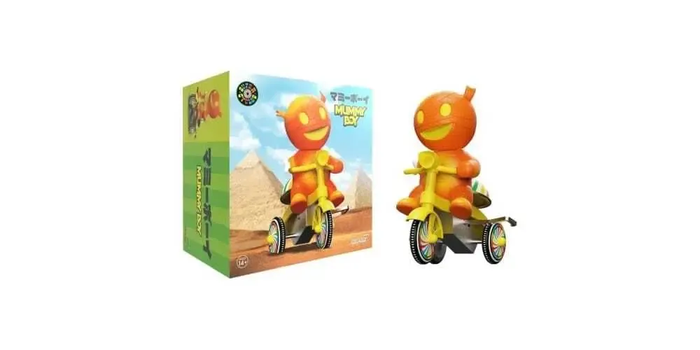 Super7 Super Cycles Fahrzeug Mummy Boy (Orange w/ Yellow Trike)