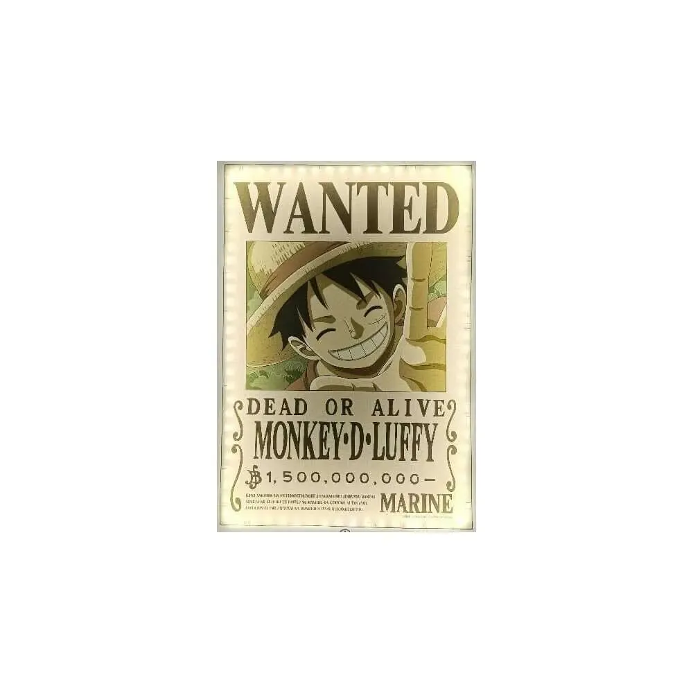 One Piece LED Wandleuchte Wanted Luffy 30 cm